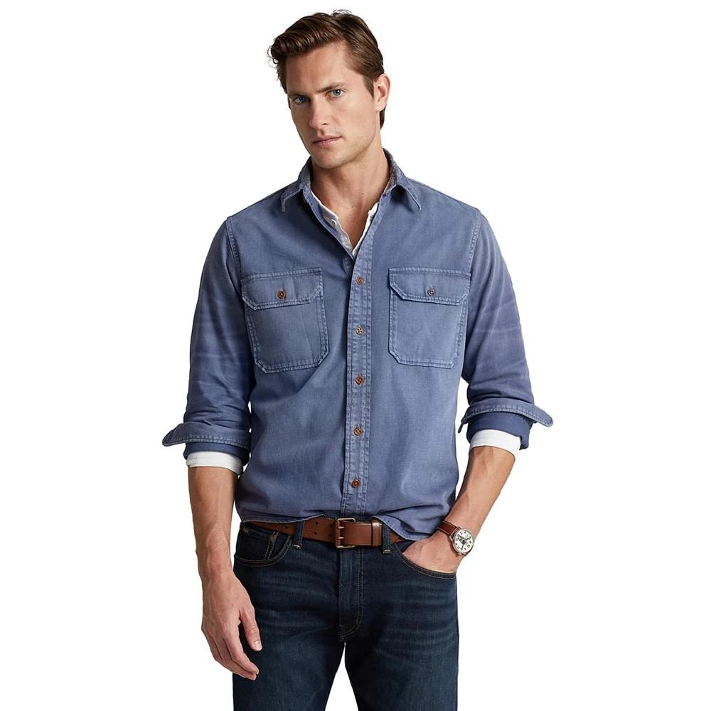 商品Ralph Lauren|Men's Classic-Fit Denim Workshirt,价格¥679,第1张图片