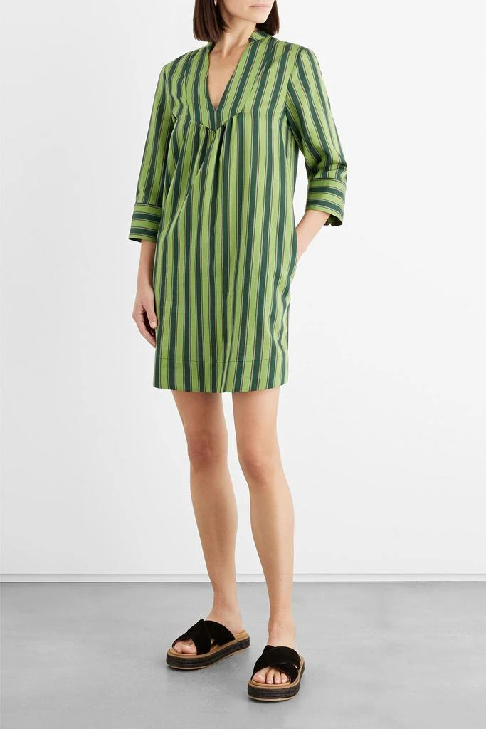 商品IRIS & INK|Cleo striped Lyocell-blend mini dress,价格¥863,第2张图片详细描述