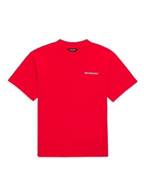 商品Balenciaga|Little Kid's &amp; Kid's Logo Crewneck T-Shirt,价格¥847,第1张图片
