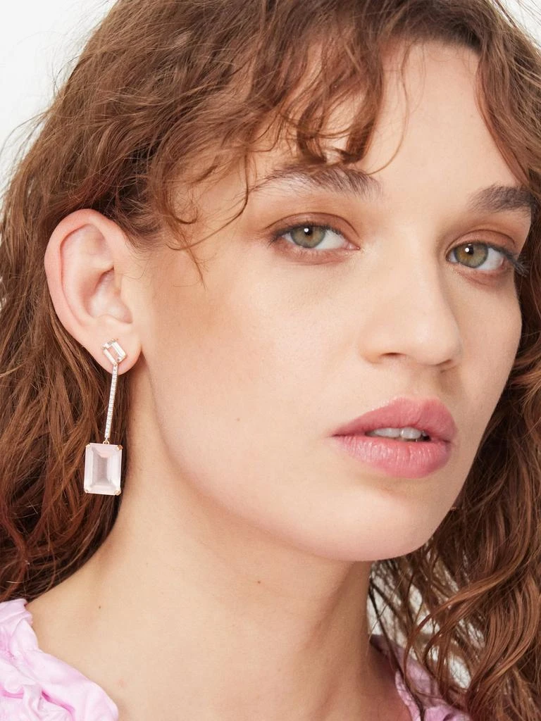 商品MATEO|Diamond, rose quartz & 14kt gold earrings,价格¥17597,第2张图片详细描述
