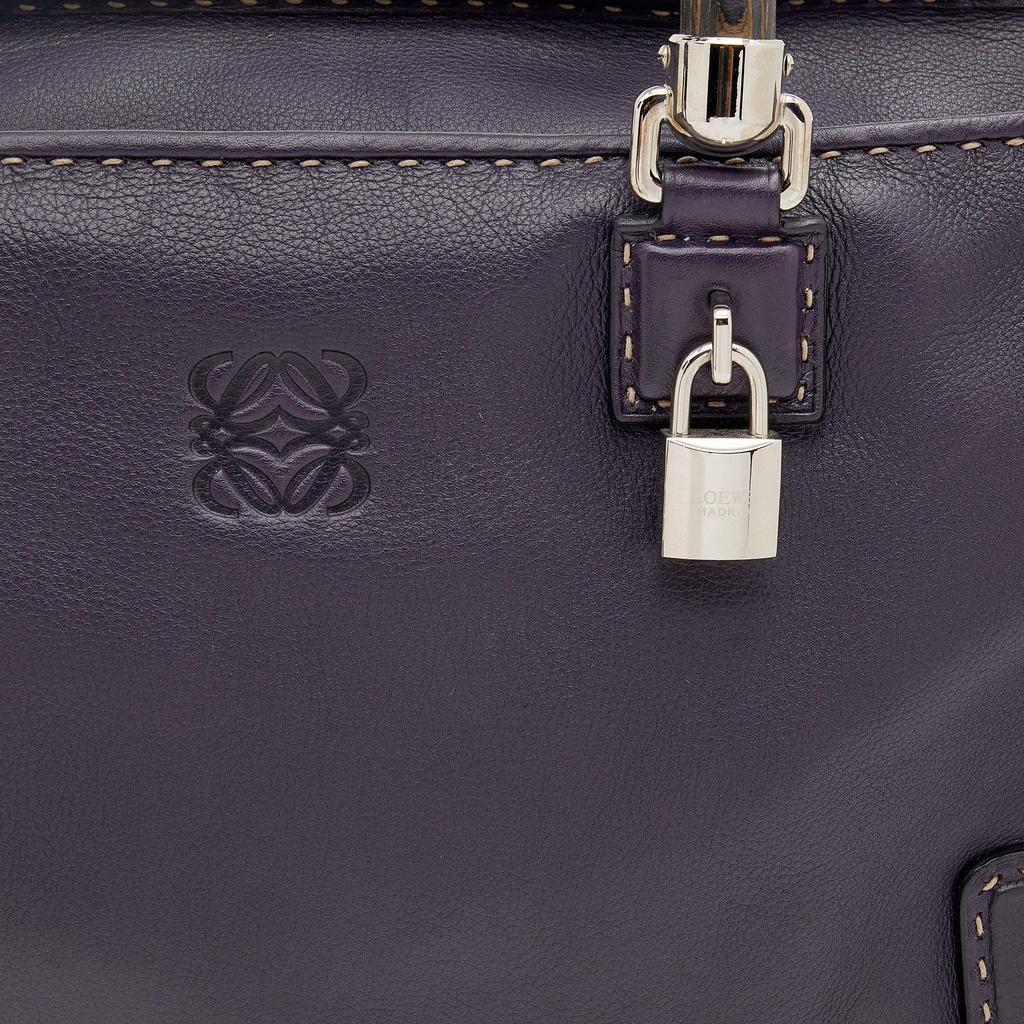 Loewe Purple Leather Wood Handle Amazona 36 Bag商品第5张图片规格展示