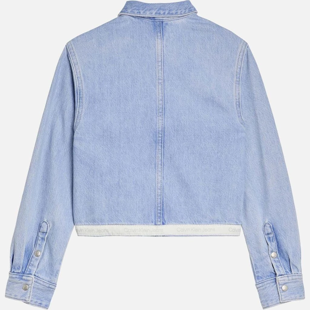 商品Calvin Klein|Calvin Klein Girls’ Relaxed Cropped Denim Shirt,价格¥149,第2张图片详细描述