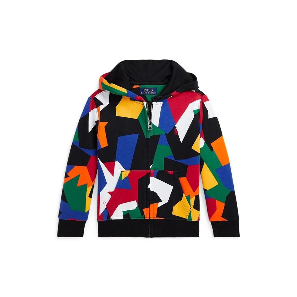 商品Ralph Lauren|Toddler and Little Boys Abstract Double-Knit Full-Zip Hooded Sweatshirt,价格¥258,第1张图片