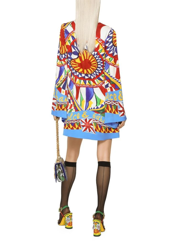商品Dolce & Gabbana|短款查米尤斯绉缎连衣裙,价格¥17864,第3张图片详细描述
