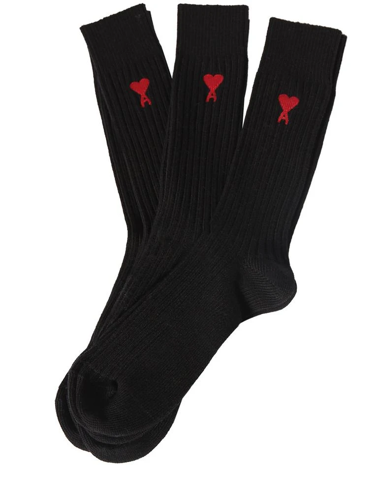 商品AMI|Pack Of 3 Logo Socks,价格¥1023,第1张图片