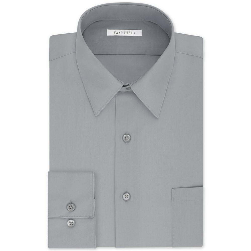 商品Van Heusen|Men's Big & Tall Classic/Regular Fit Wrinkle Free Poplin Solid Dress Shirt,价格¥273,第1张图片