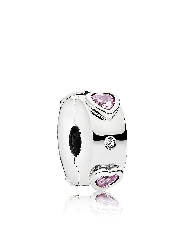 商品PANDORA|Sterling Silver & Cubic Zirconia Explosion of Love Clip,价格¥297,第1张图片
