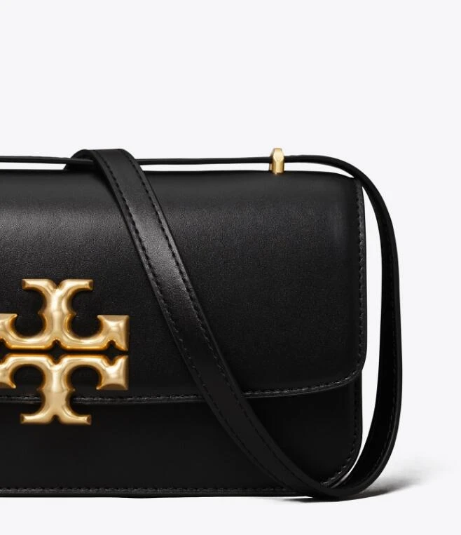 汤丽柏琦TORY BURCH 女士ELEANOR系列黑色皮质法棍包单肩斜挎包 89644-001 商品