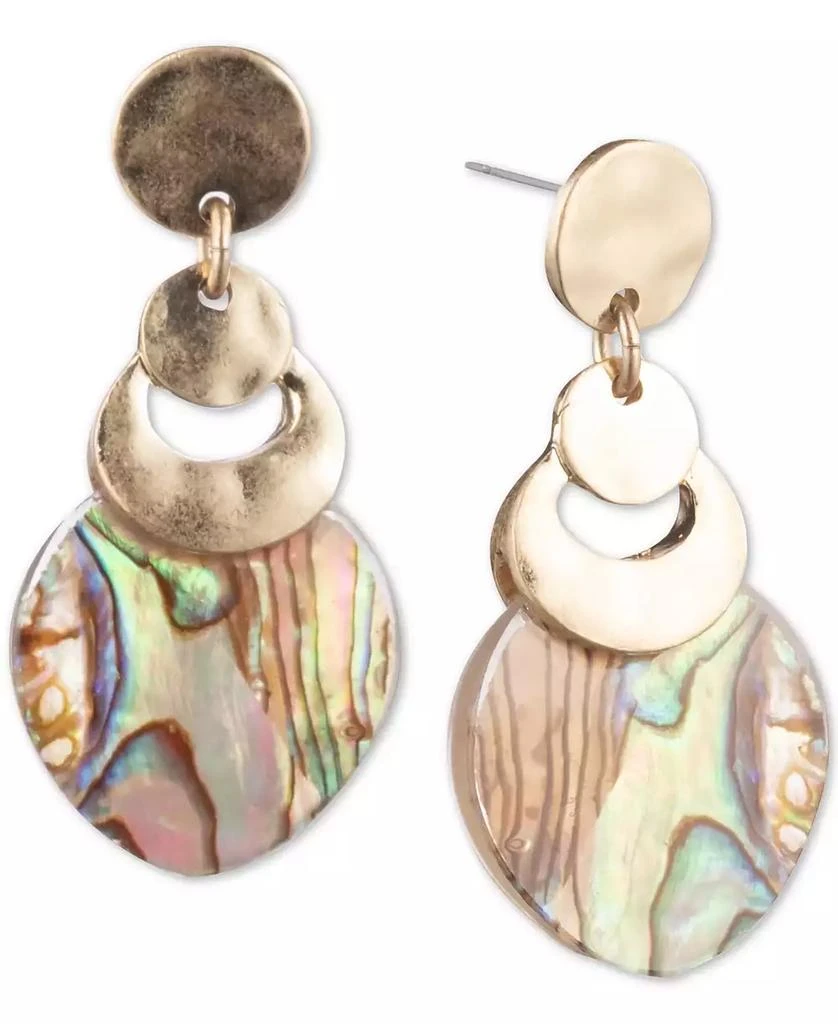 商品Lonna & Lilly|Gold-Tone Abalone-Look Medium Drop Earrings,价格¥195,第1张图片