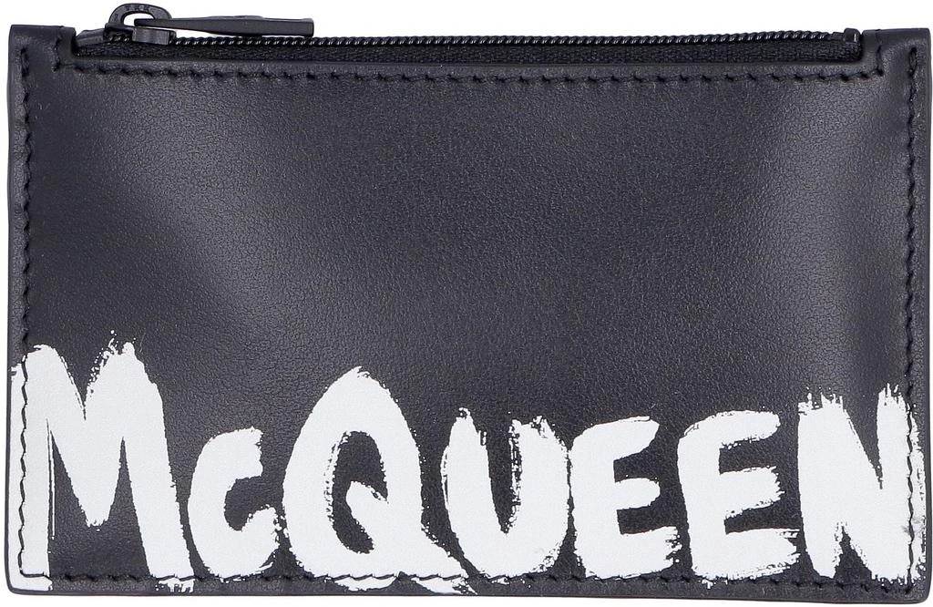 商品Alexander McQueen|Alexander Mcqueen Graffiti Leather Coin Purse,价格¥1275,第3张图片详细描述