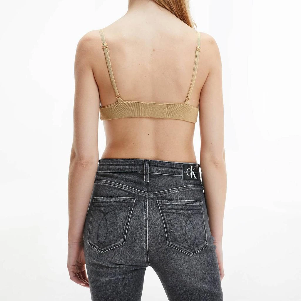 商品Calvin Klein|Calvin Klein Jeans Women's Badge Knitted Bralette - Tawny Sand,价格¥216,第2张图片详细描述