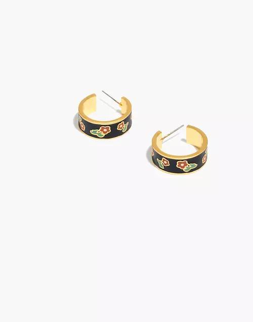 商品Madewell|Enamel Small Hoop Earrings,价格¥236,第1张图片
