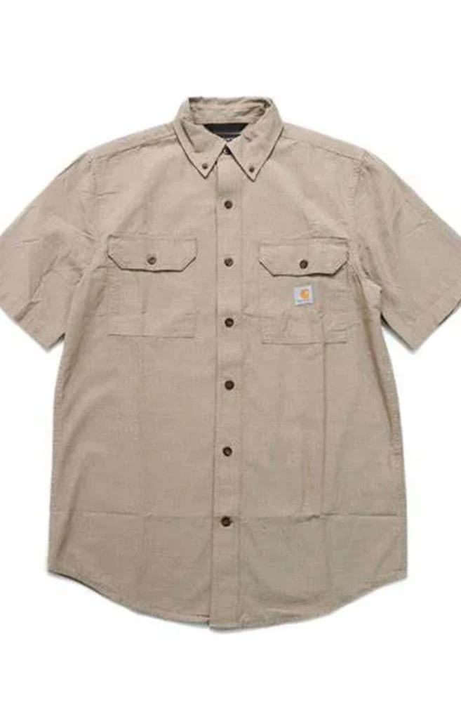 商品Carhartt|(104369) Original Fit MW S/S Button-Up Shirt - Dark Tan Chambray,价格¥313,第1张图片