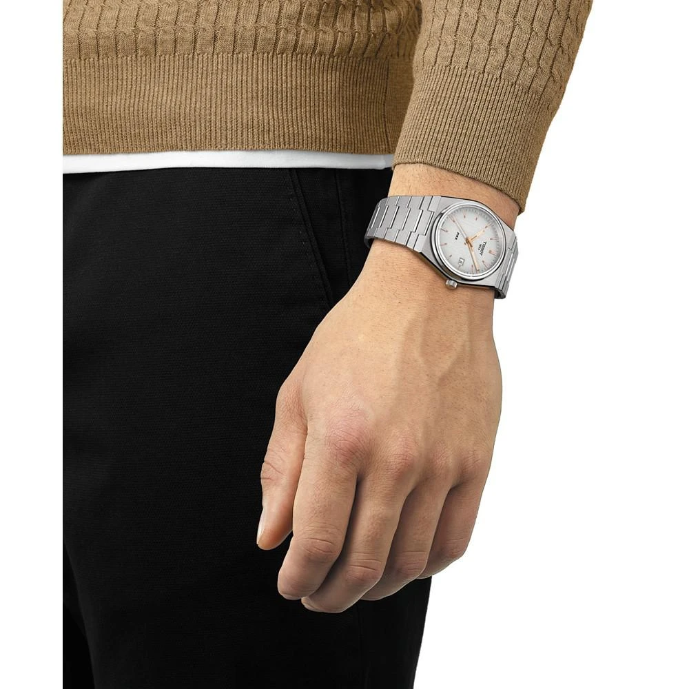 商品Tissot|Men's Swiss PRX Stainless Steel Bracelet Watch 40mm,价格¥2964,第5张图片详细描述