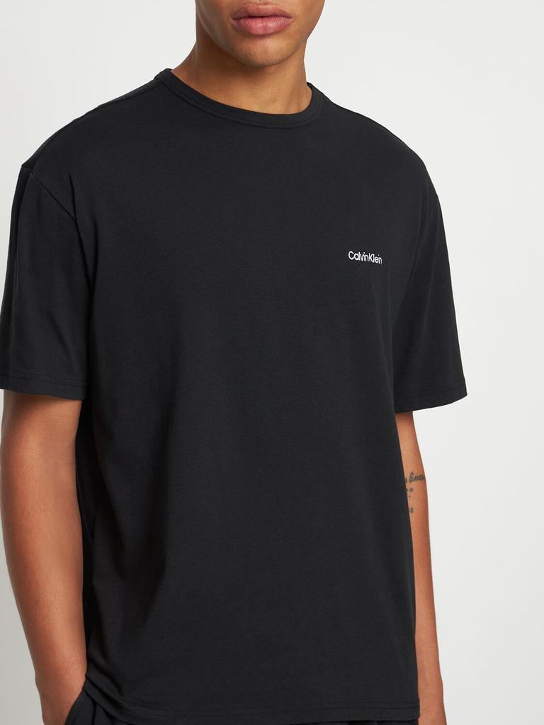 商品Calvin Klein|Logo Print Cotton Blend T-shirt,价格¥346,第4张图片详细描述