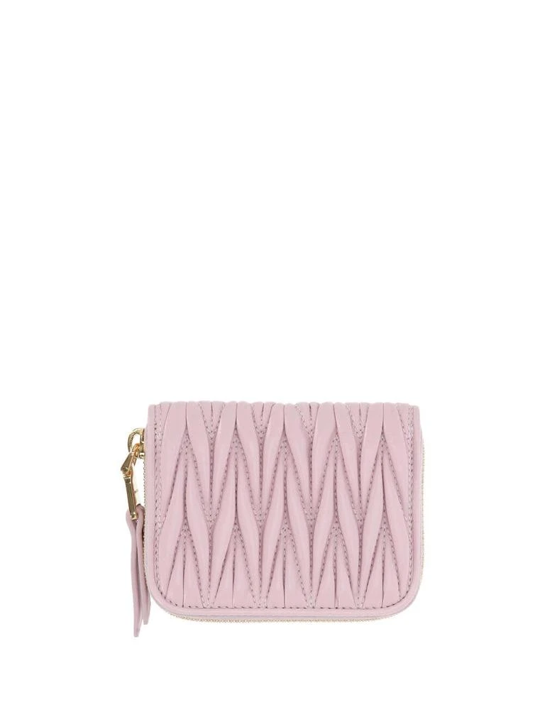 商品Miu Miu|Miu Miu Matelassé Zipped Coin Wallet,价格¥2725,第2张图片详细描述