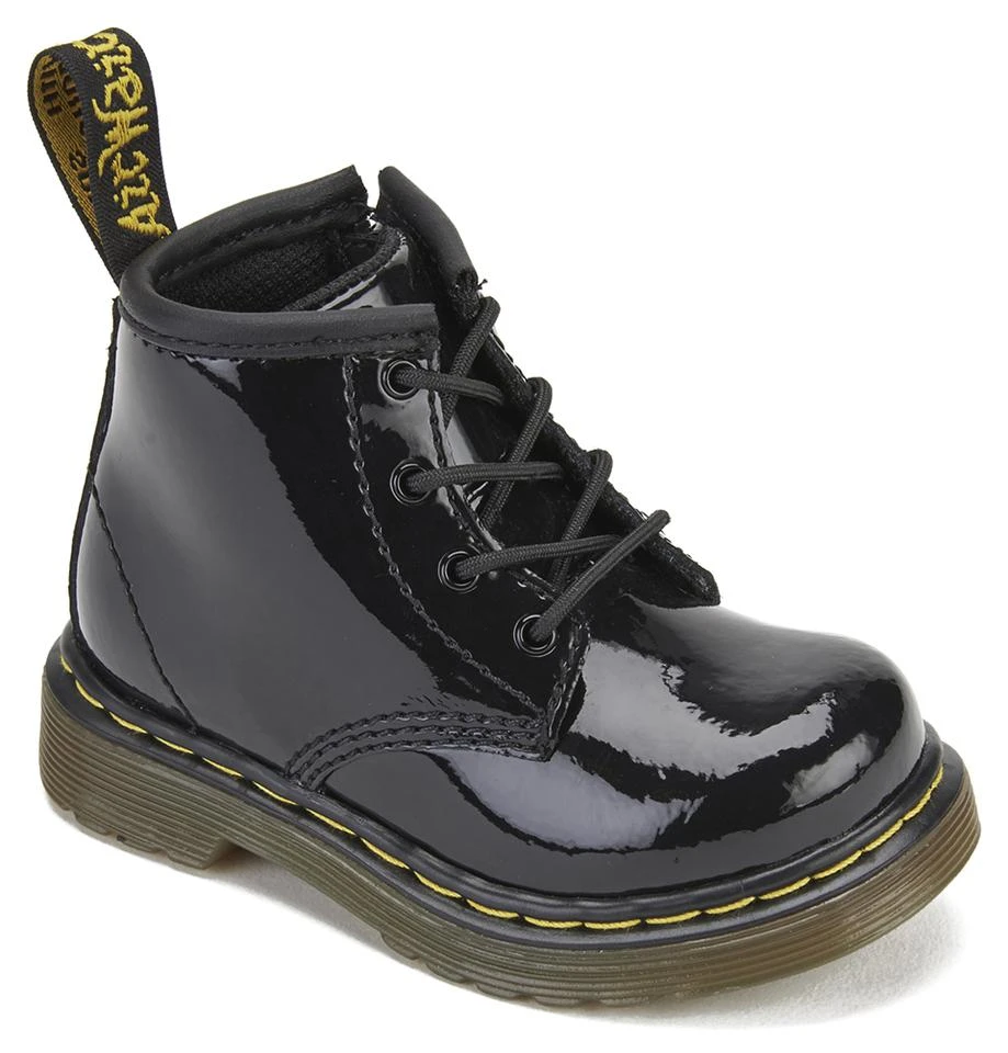 商品Dr. Martens|DR. MARTENS TODDLERS' 1460 I PATENT LAMPER LACE UP BOOTS - BLACK,价格¥349,第2张图片详细描述