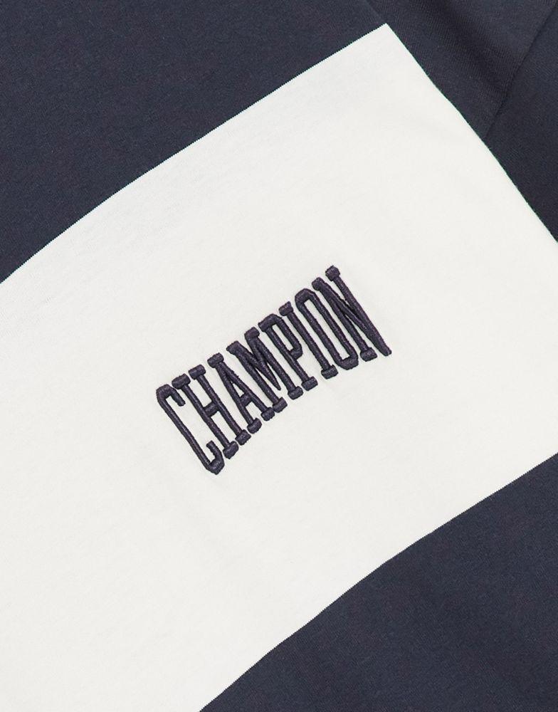 champion oversized stripe t-shirt in black商品第4张图片规格展示