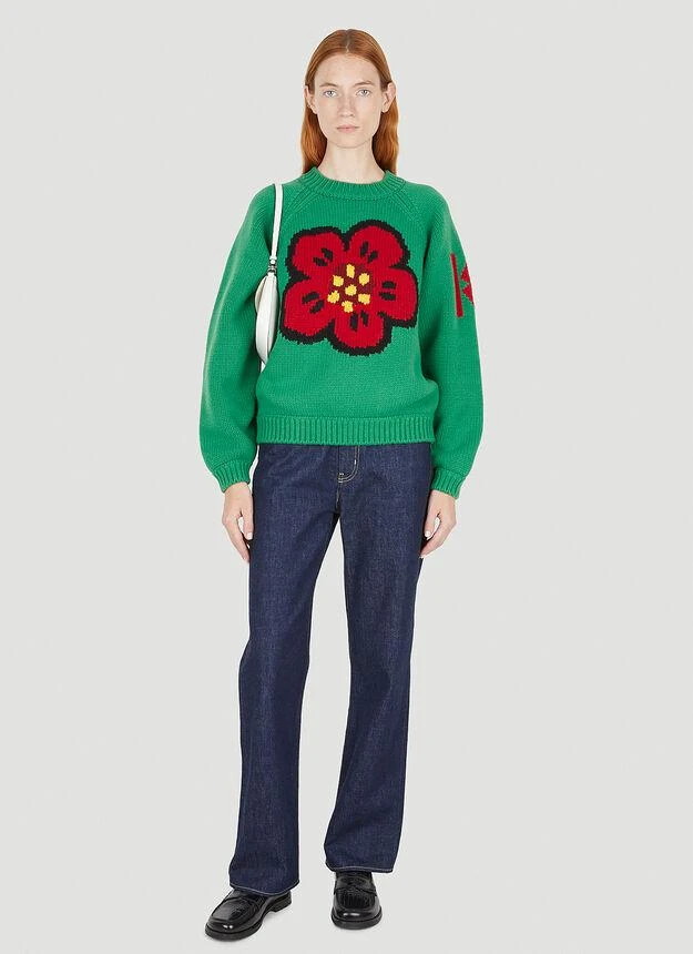 商品Kenzo|Graphic Comfort Sweater in Green,价格¥2949,第2张图片详细描述