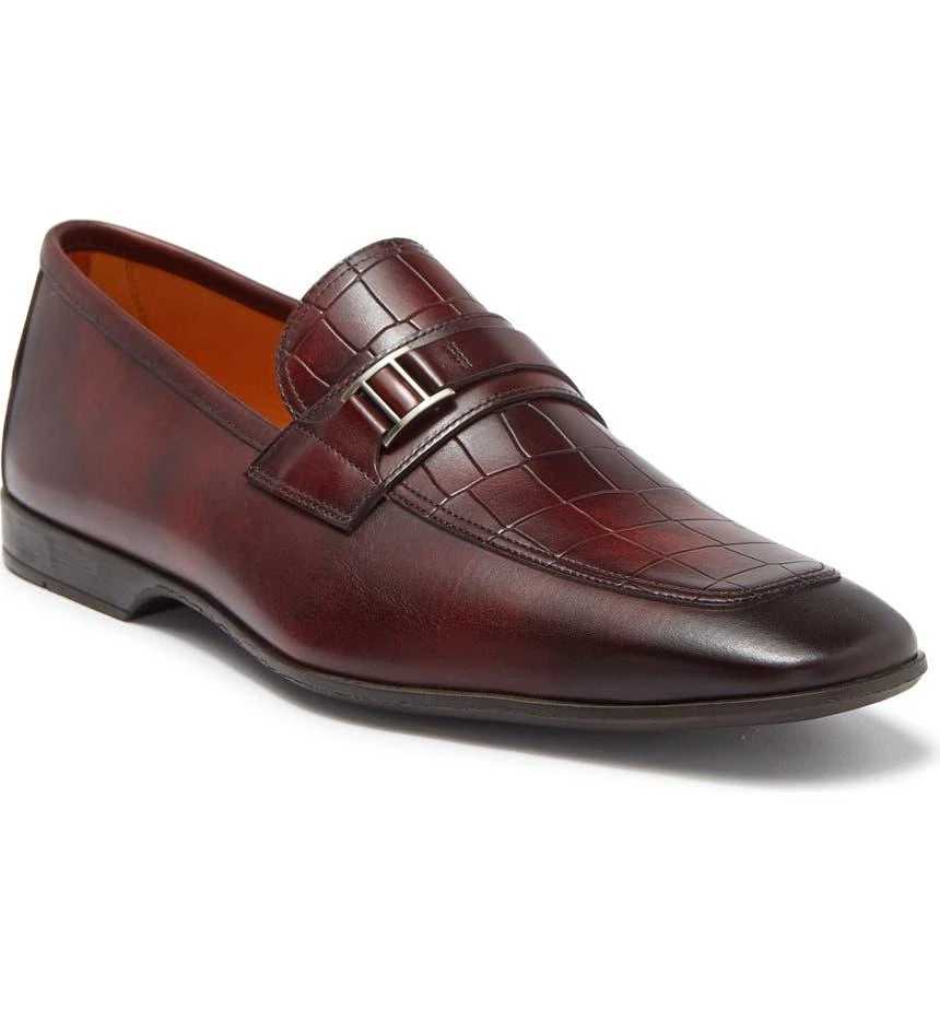 商品Magnanni|Niko Croc Stamp Loafer,价格¥1613,第1张图片