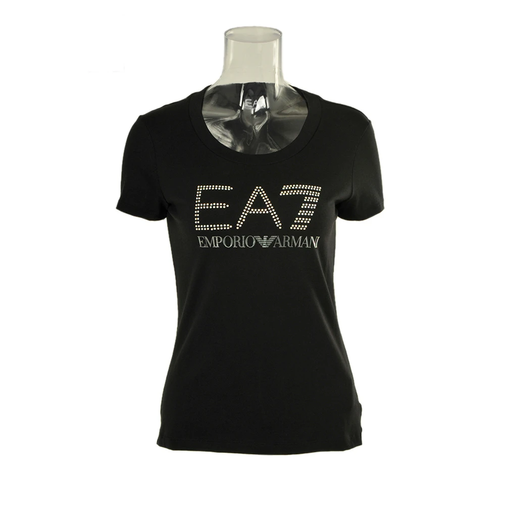 Emporio Armani 安普里奥 阿玛尼 黑色棉氨纶女士T恤 3YTT81-J12Z-1200 商品