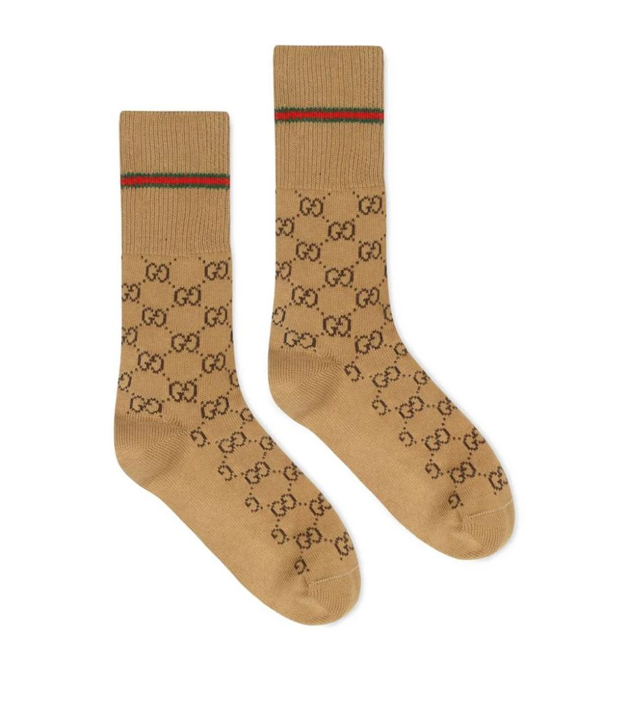 商品Gucci|Monogram Web Stripe Socks,价格¥1561,第2张图片详细描述