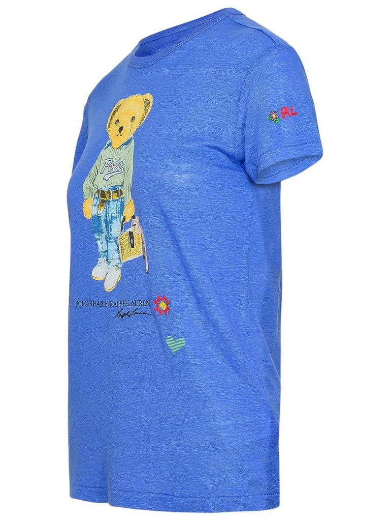 商品Ralph Lauren|T-SHIRT POLO BEAR IN LINO AZZURRA,价格¥913,第2张图片详细描述