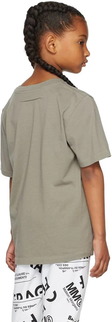 商品MAISON MARGIELA|Kids Gray Backwards Logo T-Shirt,价格¥480,第4张图片详细描述