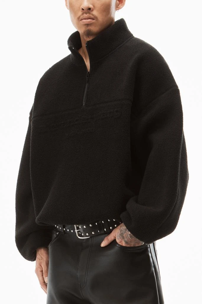 商品Alexander Wang|Half Zip Sweatshirt In Towel Terry,价格¥3053,第4张图片详细描述