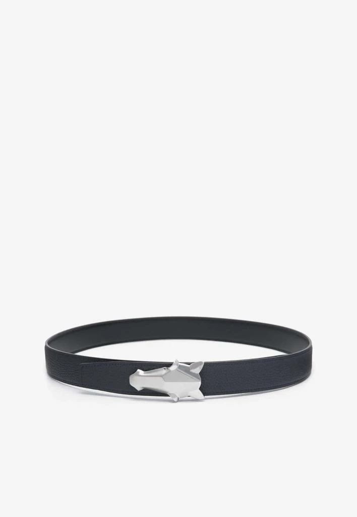 商品Hermes|Reversible 32 Belt Strap in Box and Togo with Destrier Palladium Buckle,价格¥9374,第1张图片