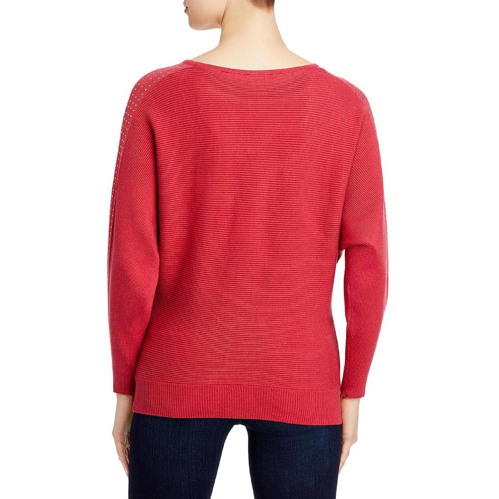 T Tahari Womens Studded Boatneck Pullover Sweater商品第4张图片规格展示