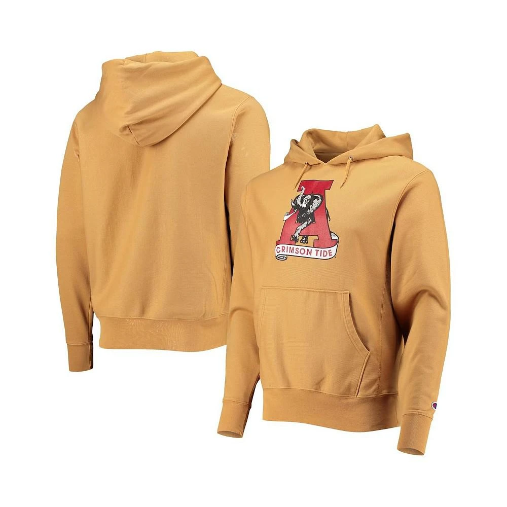 商品CHAMPION|Men's Gold Alabama Crimson Tide Vintage-Like Washed Reverse Weave Pullover Hoodie,价格¥551,第1张图片