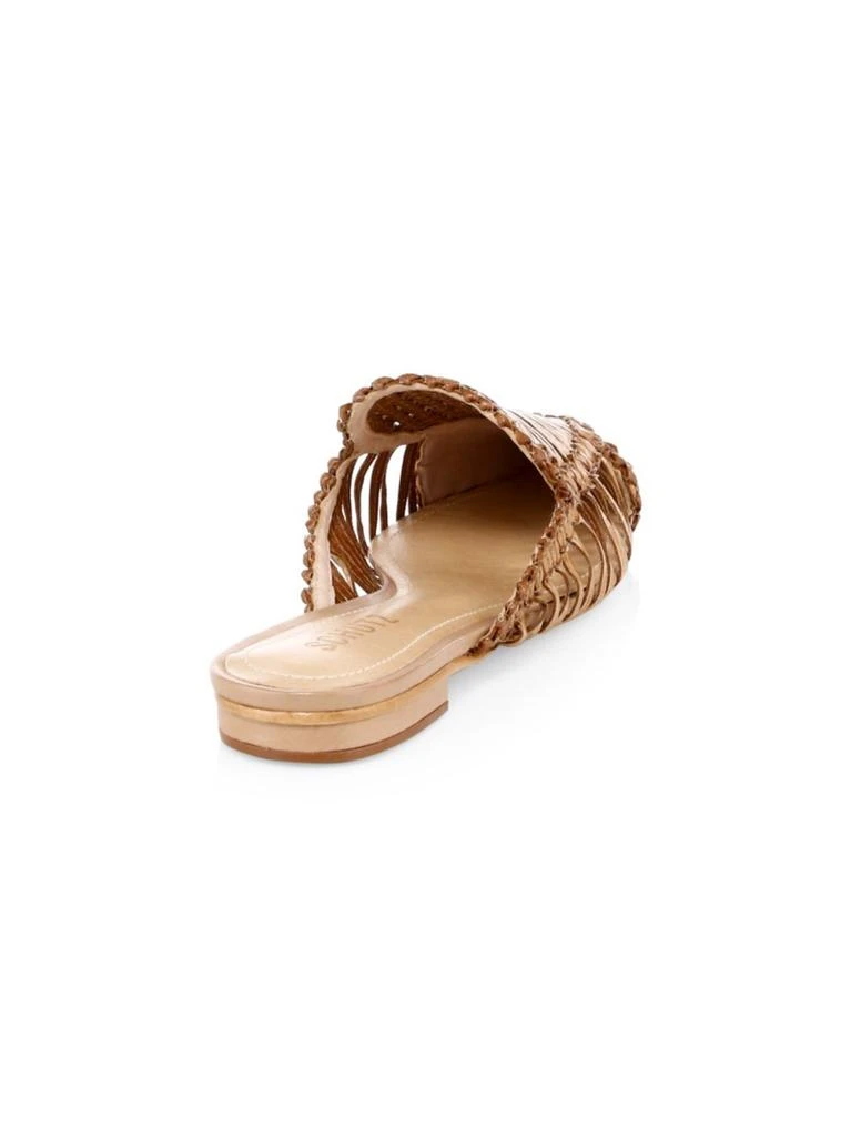 商品Schutz|Leather Basket Weave Mules,价格¥672,第3张图片详细描述