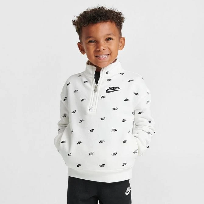 商品NIKE|Kids' Toddler Nike Allover Print Futura Half-Zip Jacket and Jogger Pants Set,价格¥336,第3张图片详细描述