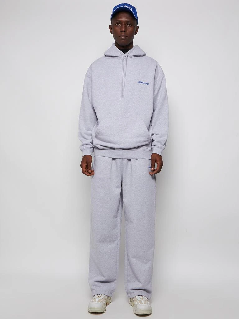 商品Balenciaga|Classic Hoodie Heather Grey And Royal Blue,价格¥5940,第2张图片详细描述