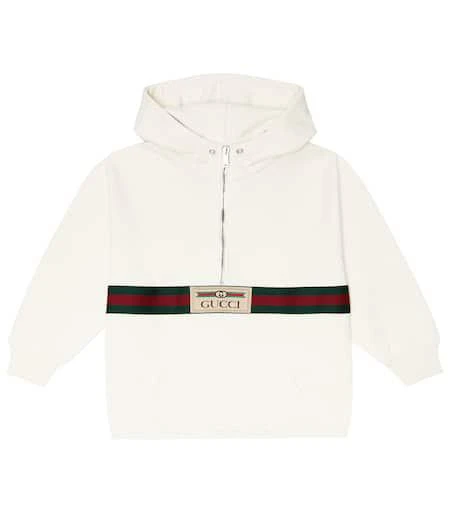 商品Gucci|Web cotton jersey hoodie,价格¥3281,第1张图片