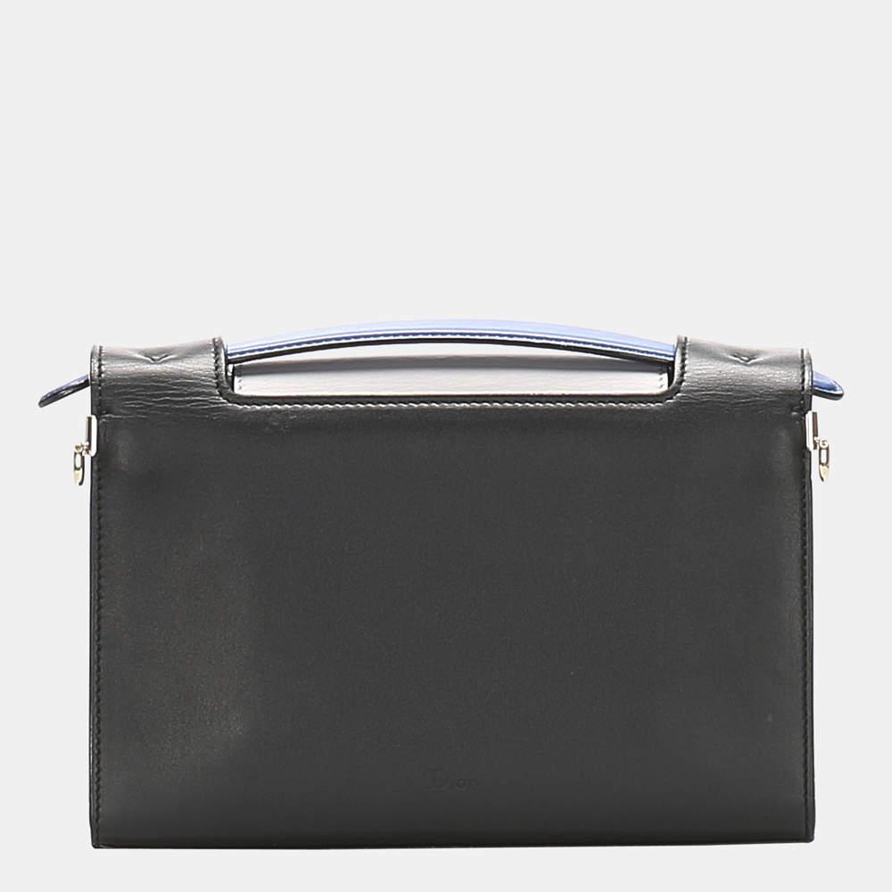 商品[二手商品] Dior|Dior Black/Grey Diorever Squad Leather Satchel,价格¥10405,第5张图片详细描述