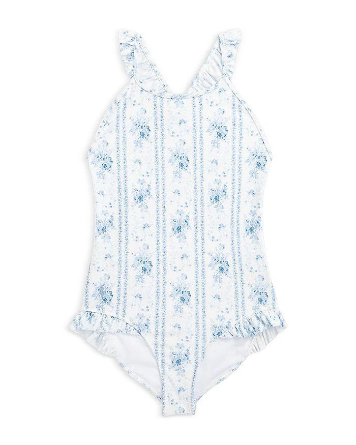 商品Ralph Lauren|Girls' Floral Stretch One-Piece Swimsuit - Little Kid, Big Kid,价格¥169,第1张图片