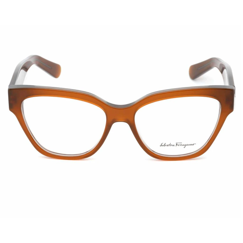 商品Salvatore Ferragamo|Salvatore Ferragamo Women's Eyeglasses - Brown/Grey Cat-Eye Plastic Frame | SF2875 243,价格¥492,第2张图片详细描述