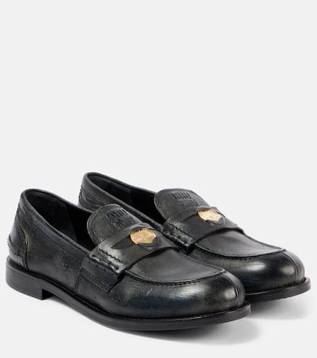 商品Miu Miu|皮革便士乐福鞋,价格¥11353,第1张图片
