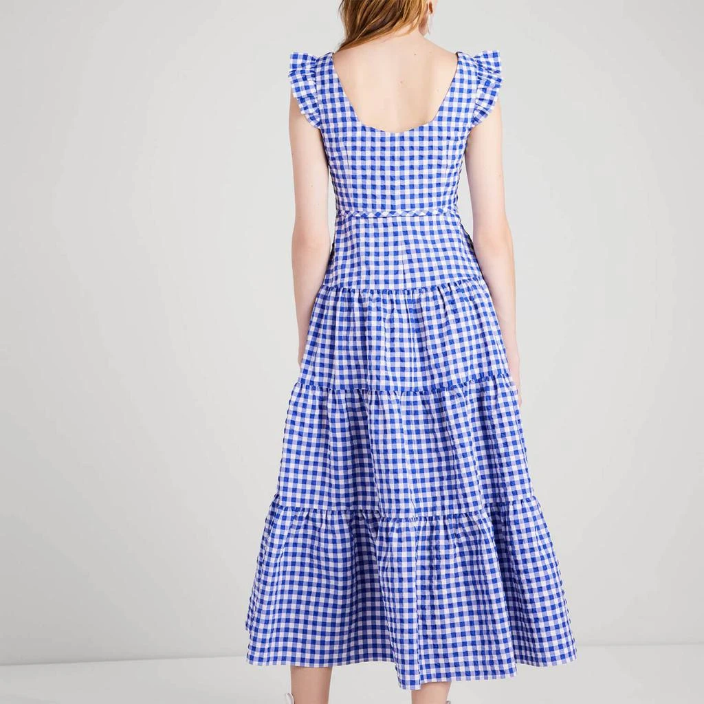 商品Kate Spade|Kate Spade New York Women's Gingham Tiered Dress - Blueberry,价格¥1837,第2张图片详细描述