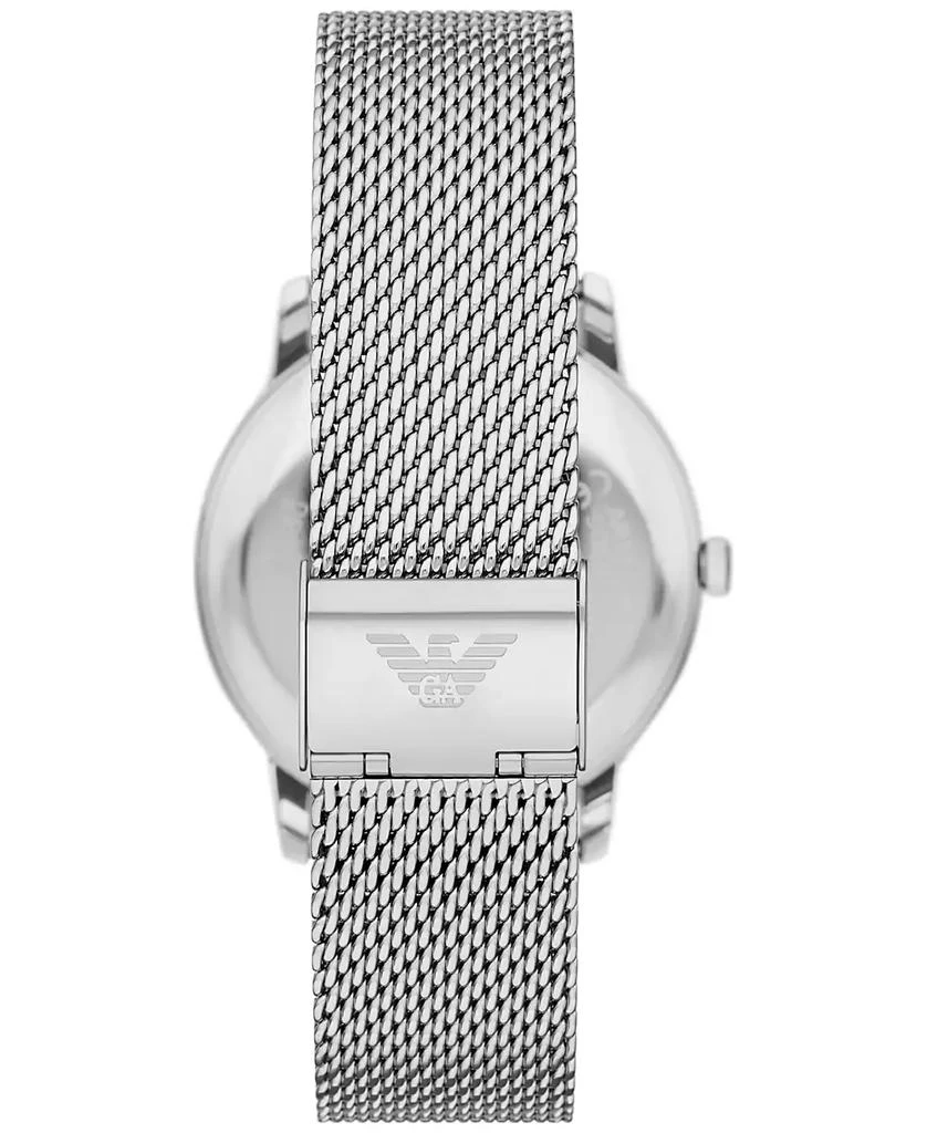 商品Emporio Armani|Men's Minimalist Stainless Steel Mesh Bracelet Watch 42mm,价格¥1135,第3张图片详细描述