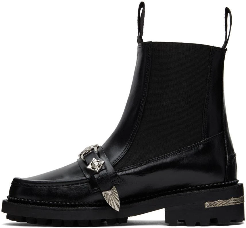 商品Toga Pulla|Black Embellished Chelsea Boots,价格¥1472,第3张图片详细描述