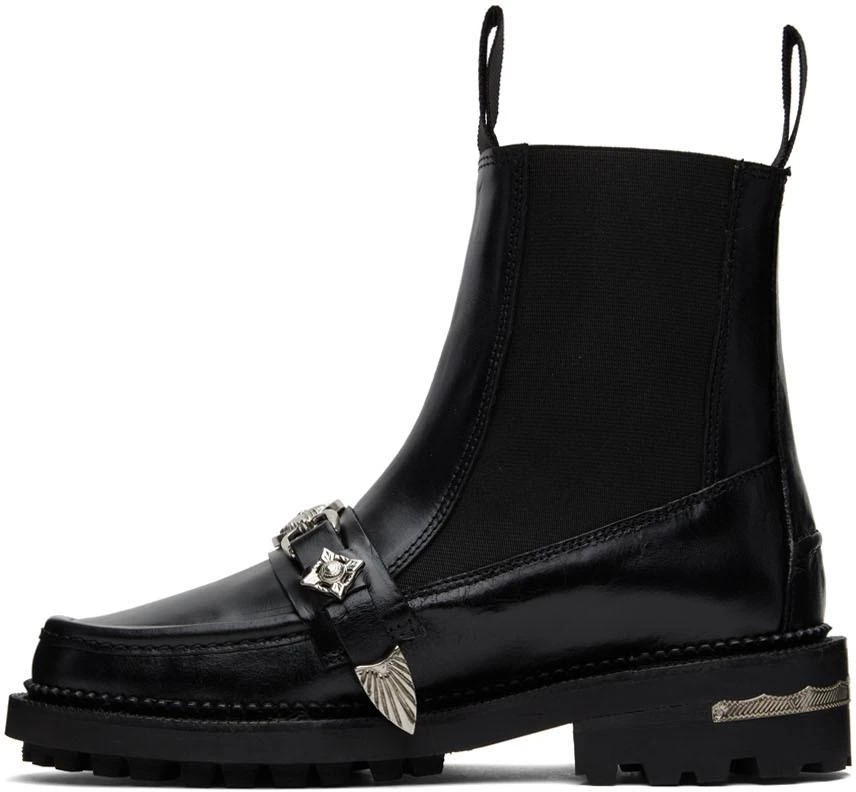 商品Toga Pulla|Black Embellished Chelsea Boots,价格¥1251,第3张图片详细描述