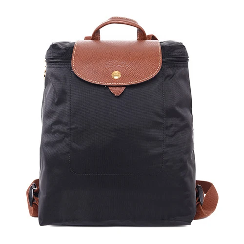 商品Longchamp|LONGCHAMP 珑骧 女款尼龙双肩包/折叠包 黑色 L1699089001,价格¥503,第1张图片