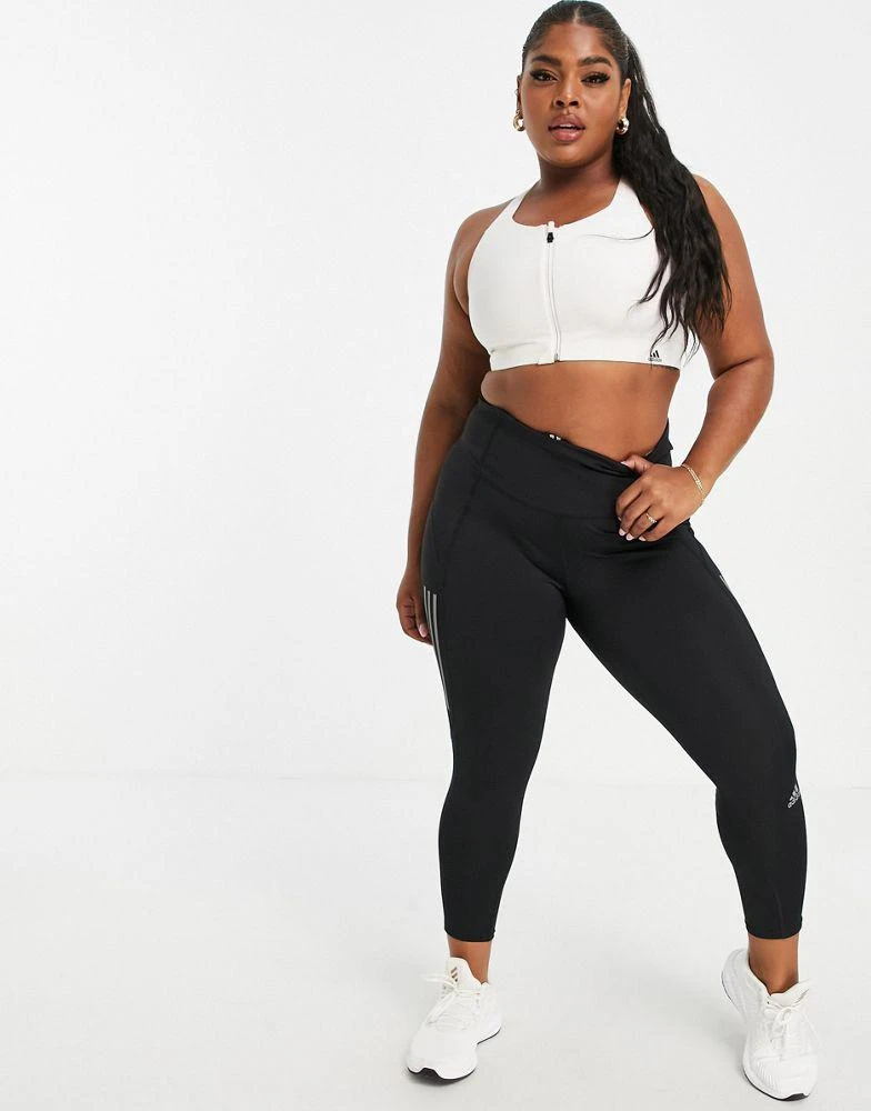 商品Adidas|adidas Running Plus leggings with three stripes in black,价格¥422,第4张图片详细描述