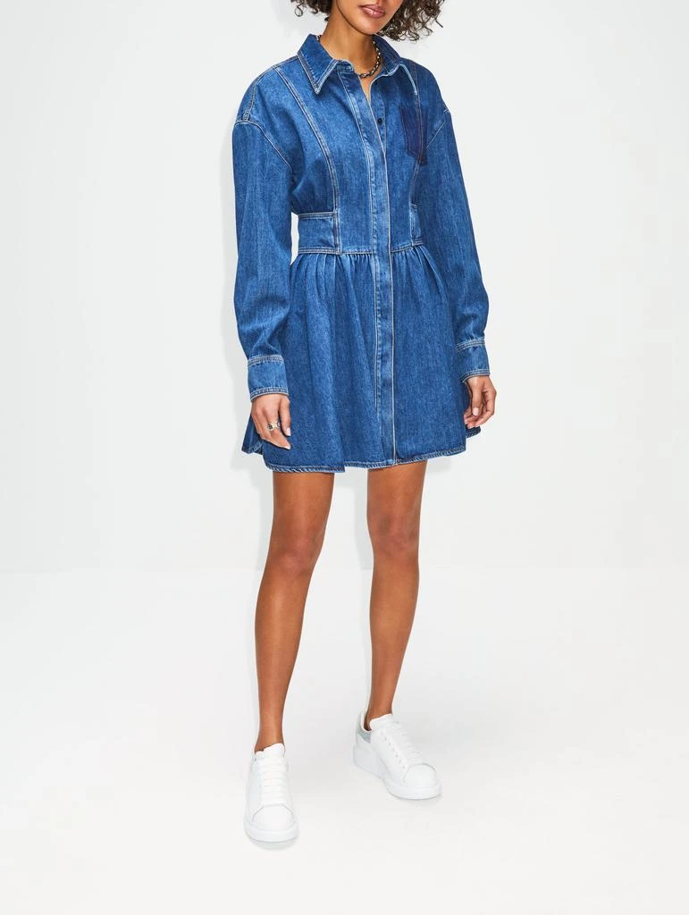 商品Alexander McQueen|Original Denim Mini Shirt Dress,价格¥3209,第2张图片详细描述