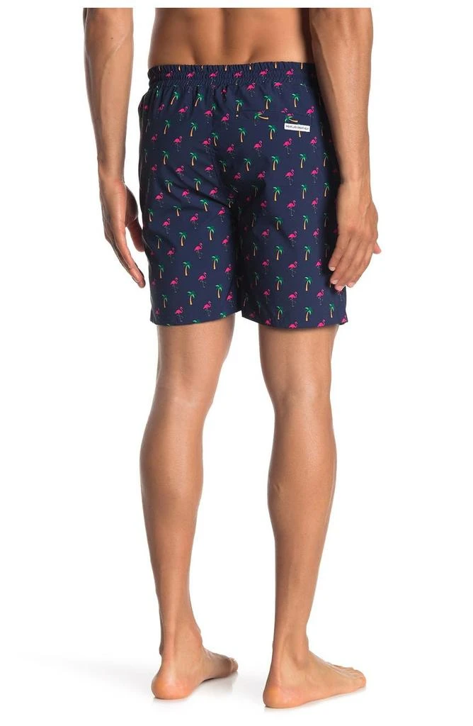 商品Public Art|Flamingo Print Drawstring Swim Shorts,价格¥148,第3张图片详细描述