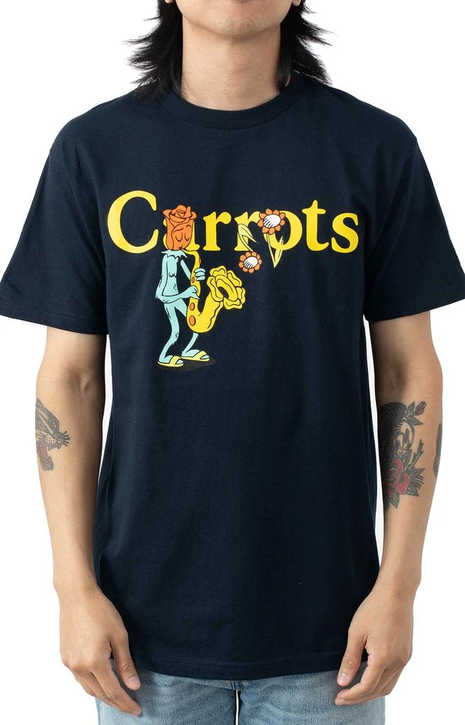 商品Carrots|Sax Wordmark T-Shirt - Navy,价格¥128,第1张图片