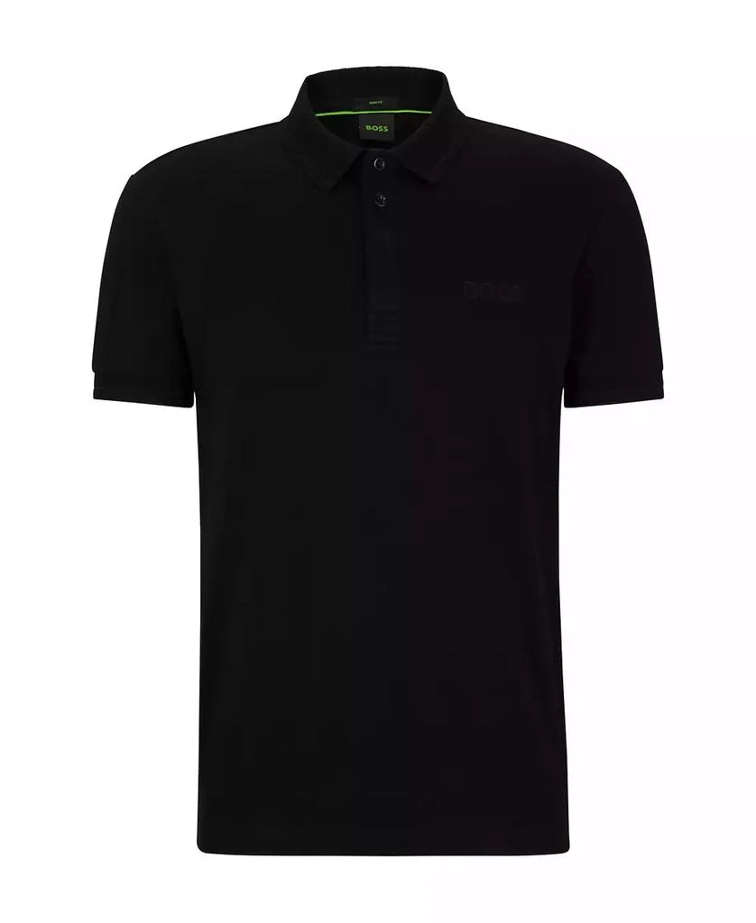 商品Hugo Boss|Men's Mesh Logo Slim-Fit Polo Shirt,价格¥530,第4张图片详细描述